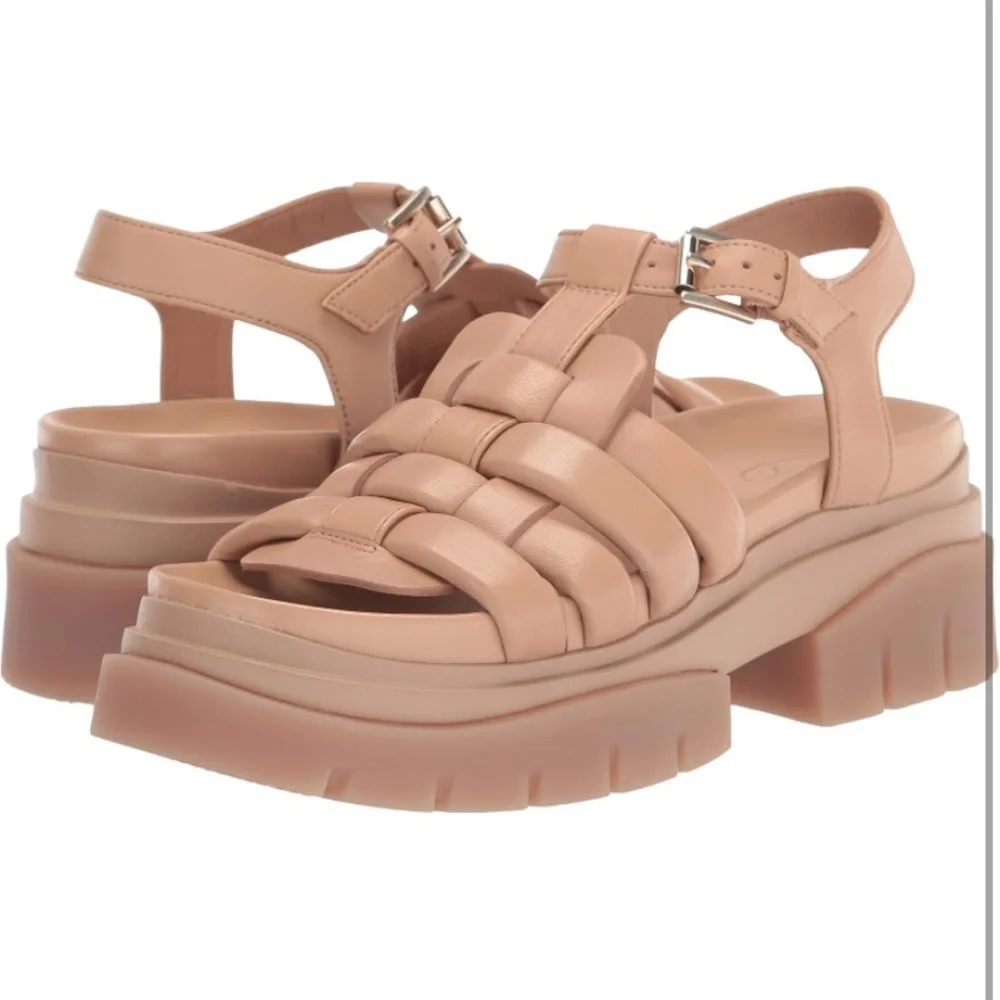 NIB [ASH] Sirena Fisherman Woven Platform Buckle Sandals Women’s Sz 41 / US 10.5 - Picture 2 of 13